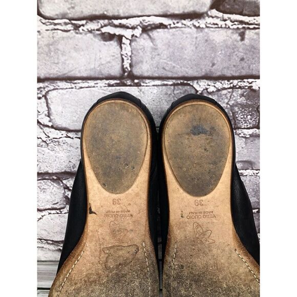 Zero+Maria Cornejo Black Leather Peep Toe Loafer Flats Women’s Sz 39EU/8.5M US - Picture 13 of 16